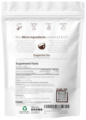 Micro Ingredients gluten-free non-GMO packaging highlights product quality.