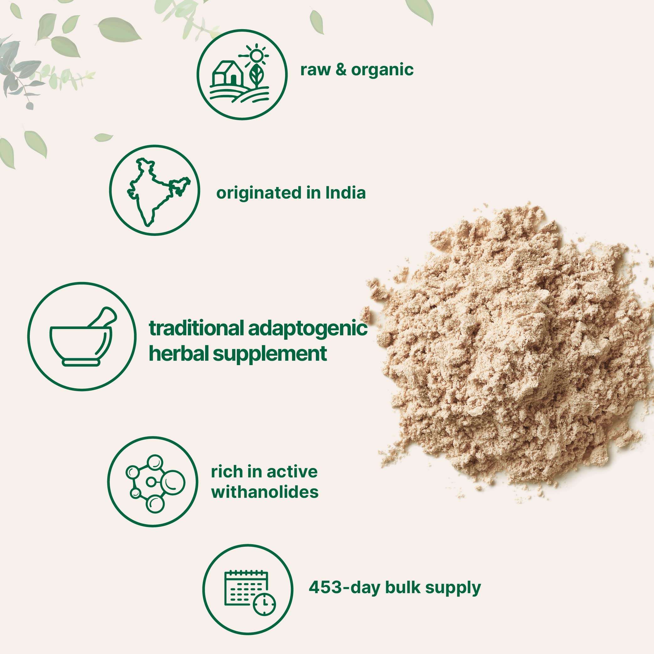 Micro Ingredients non-GMO ashwagandha powder pouch signals purity and safety.
