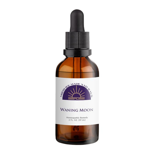 Midwife Made Naturals Waning Moon bottle pour — easy under-tongue drops for menopause support.