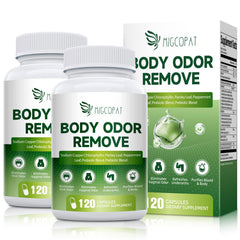 Migcopat chlorophyll body deodorizing supplement bottle showing a sixty day supply for internal freshness
