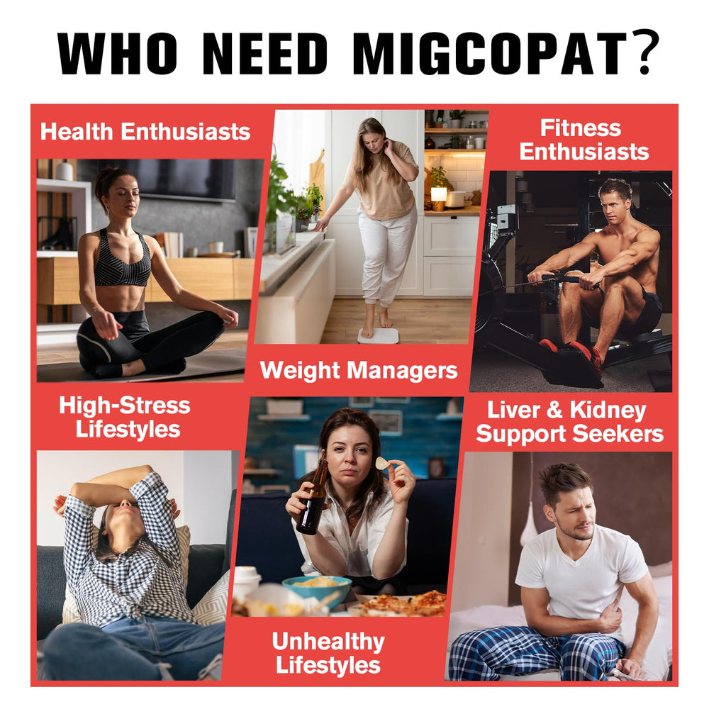 Migcopat liver and kidney ingredients array suggests a holistic wellness blend.