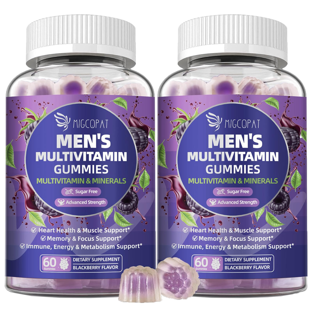 Migcopat 2-pack men's multivitamin bottle shown for convenient daily nutrition