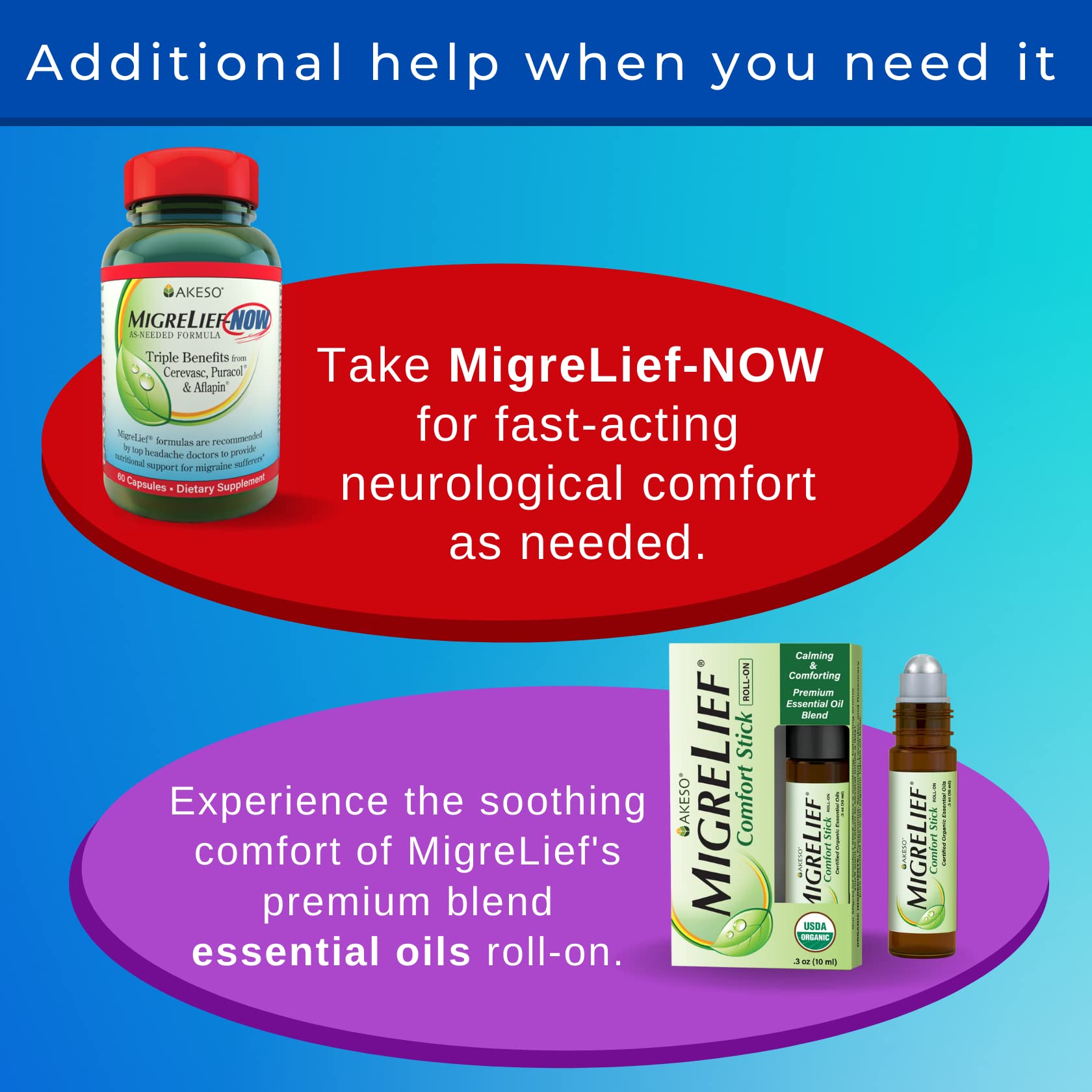 MigreLief-NOW made in USA seal emphasizes quality