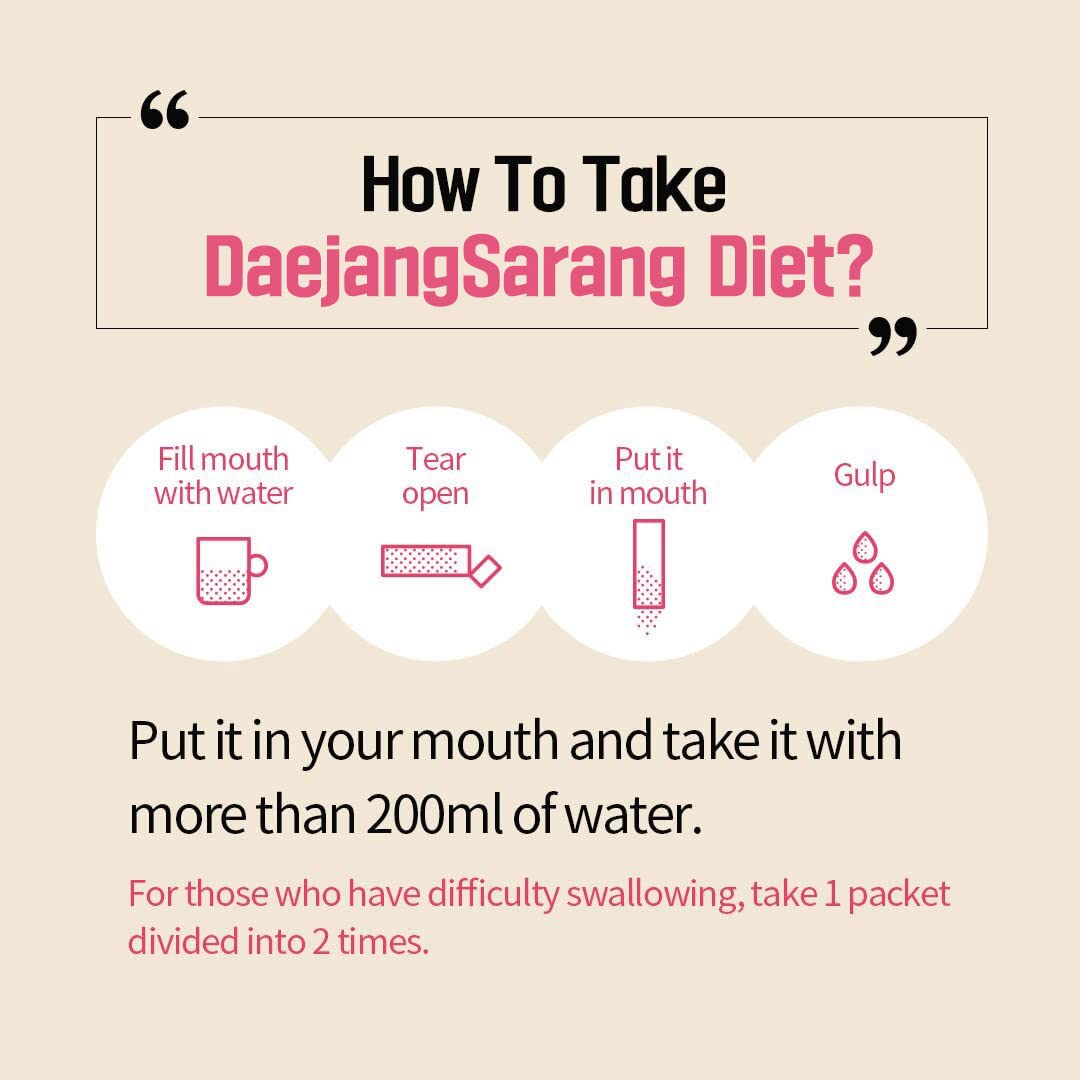 Migung365 Daejang Sarang dissolving granules in water for convenient daily use.