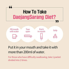 Migung365 Daejang Sarang dissolving granules in water for convenient daily use.
