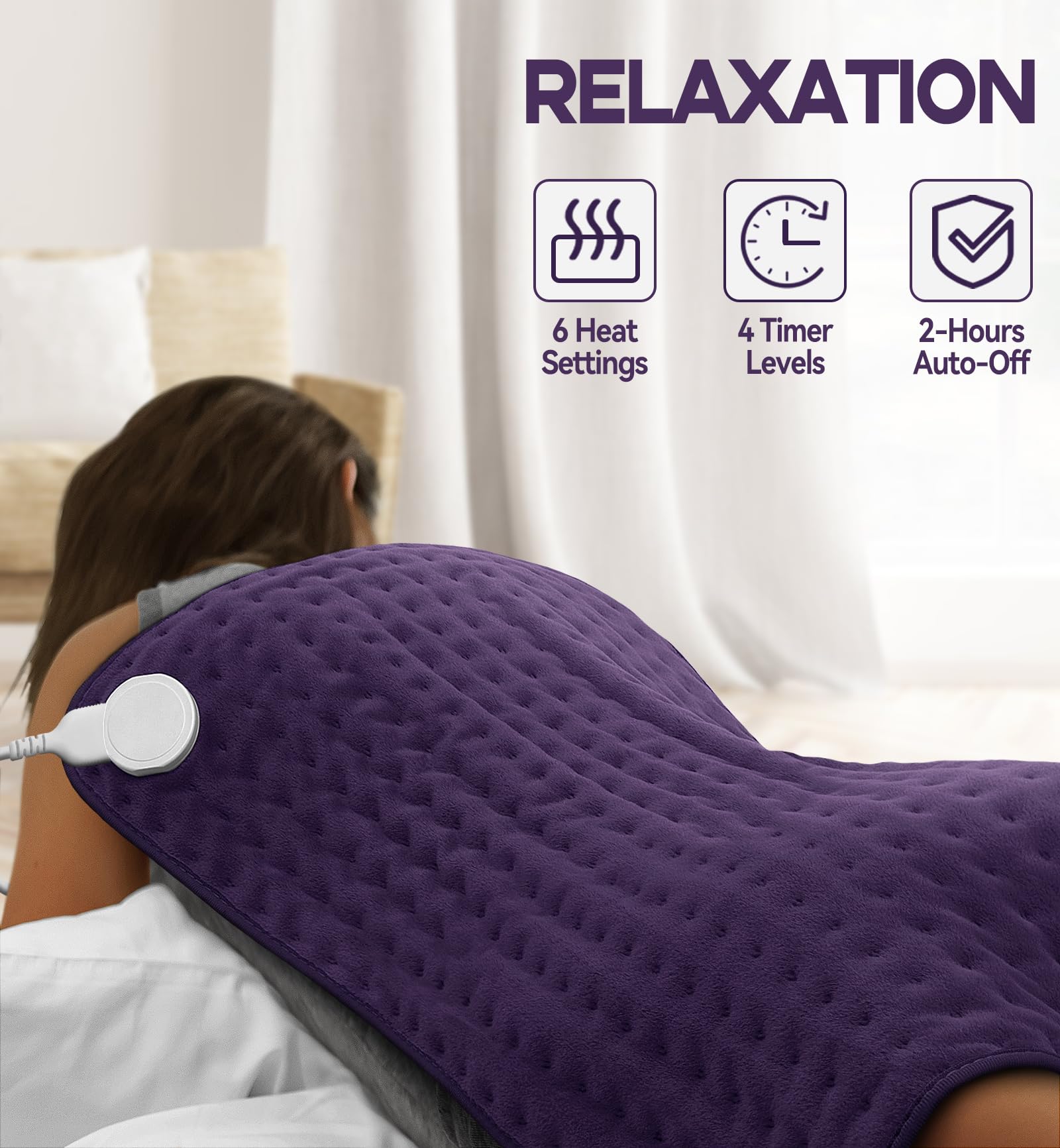 MIKRALE 6 heat levels allow gentle to intense warmth.