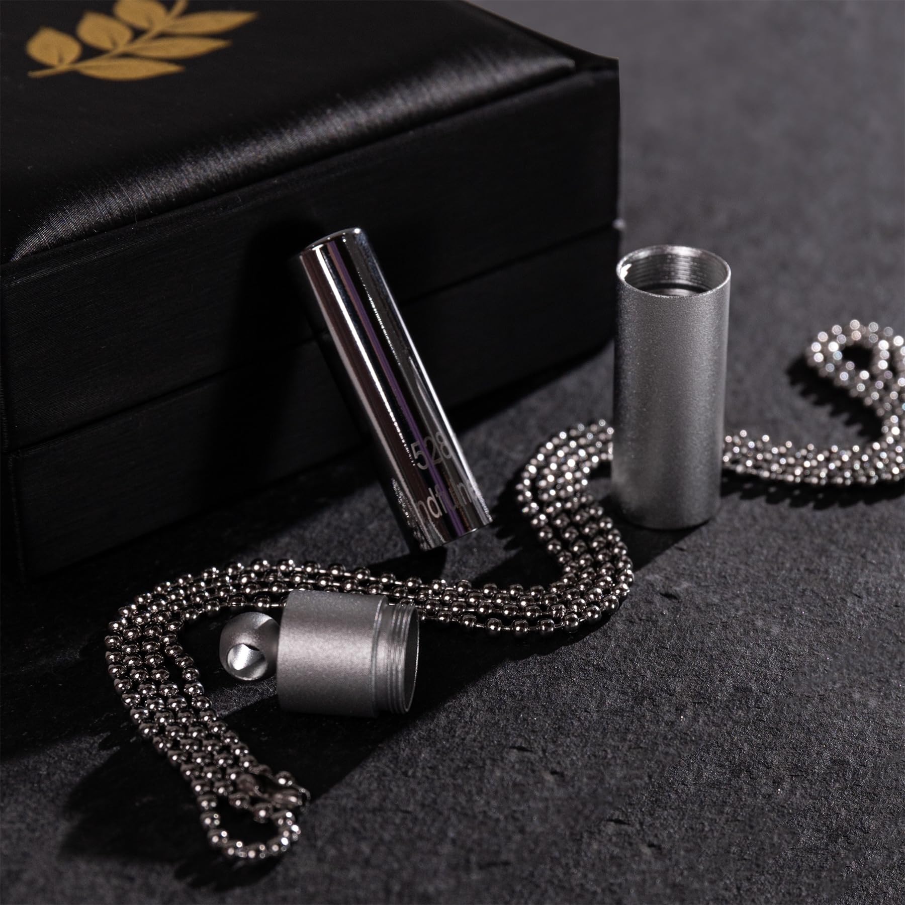 MIKUHOT relaxing mindfulness scene with necklace for daily calm.