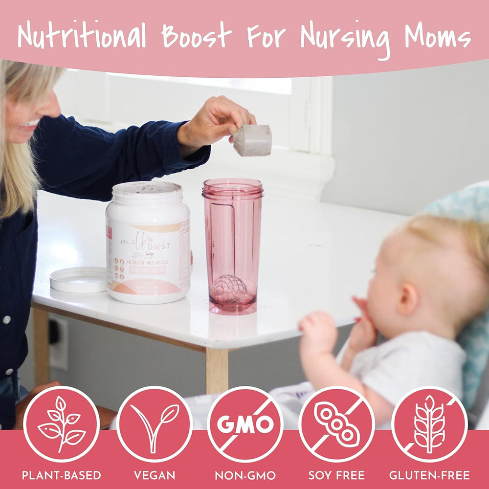 Milk Dust vegan dairy-free blend jar showcases clean plant-based ingredients