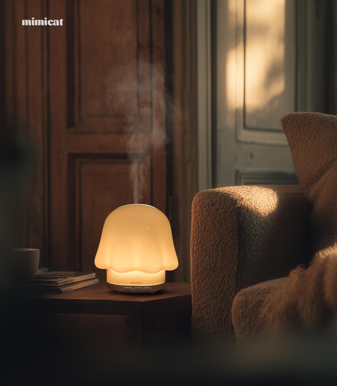 mimicat compact 120 ml diffuser suitable for desk or nightstand