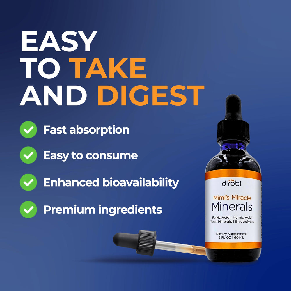 Mimi's Miracle Minerals ingredient label shows a broad mineral profile for wellness.