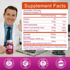 Minch Quercetin Gummies 2-pack pack shot showing vegan chewables for wellness.