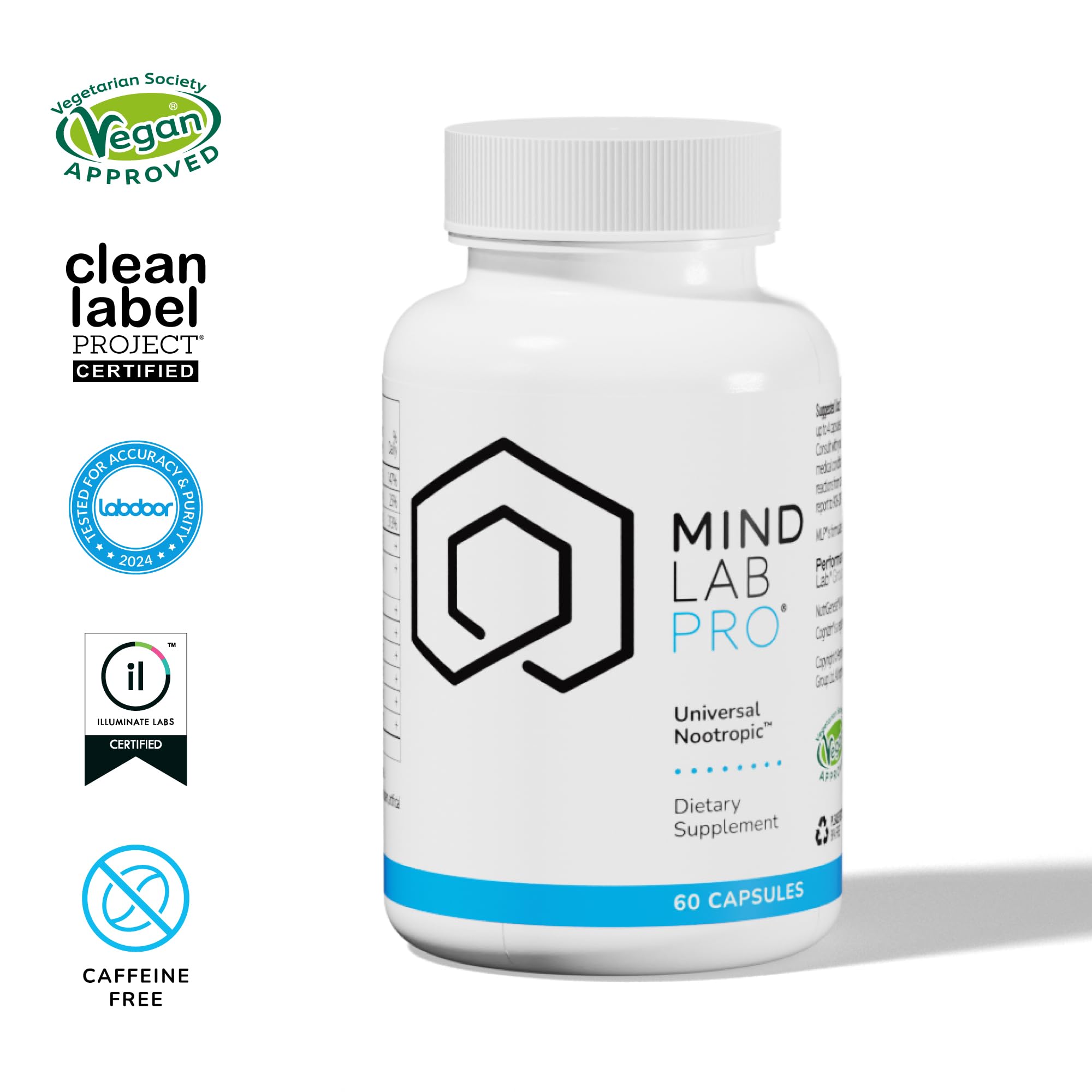 Mind Lab Pro MLP4 ingredients-icons emphasize 11 nootropics in a plant-based formula