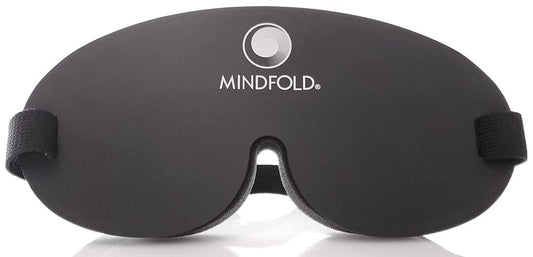 Mindfold mask foam padding provides comfortable support during travel and relaxation.