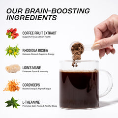 Mindright Cocoa Cinnamon sip, rich aroma enhances hot coffee without added sugar.