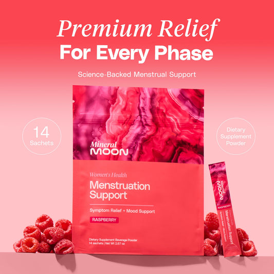 Mineral Moon dissolving sachet in water for smooth, easy preparation