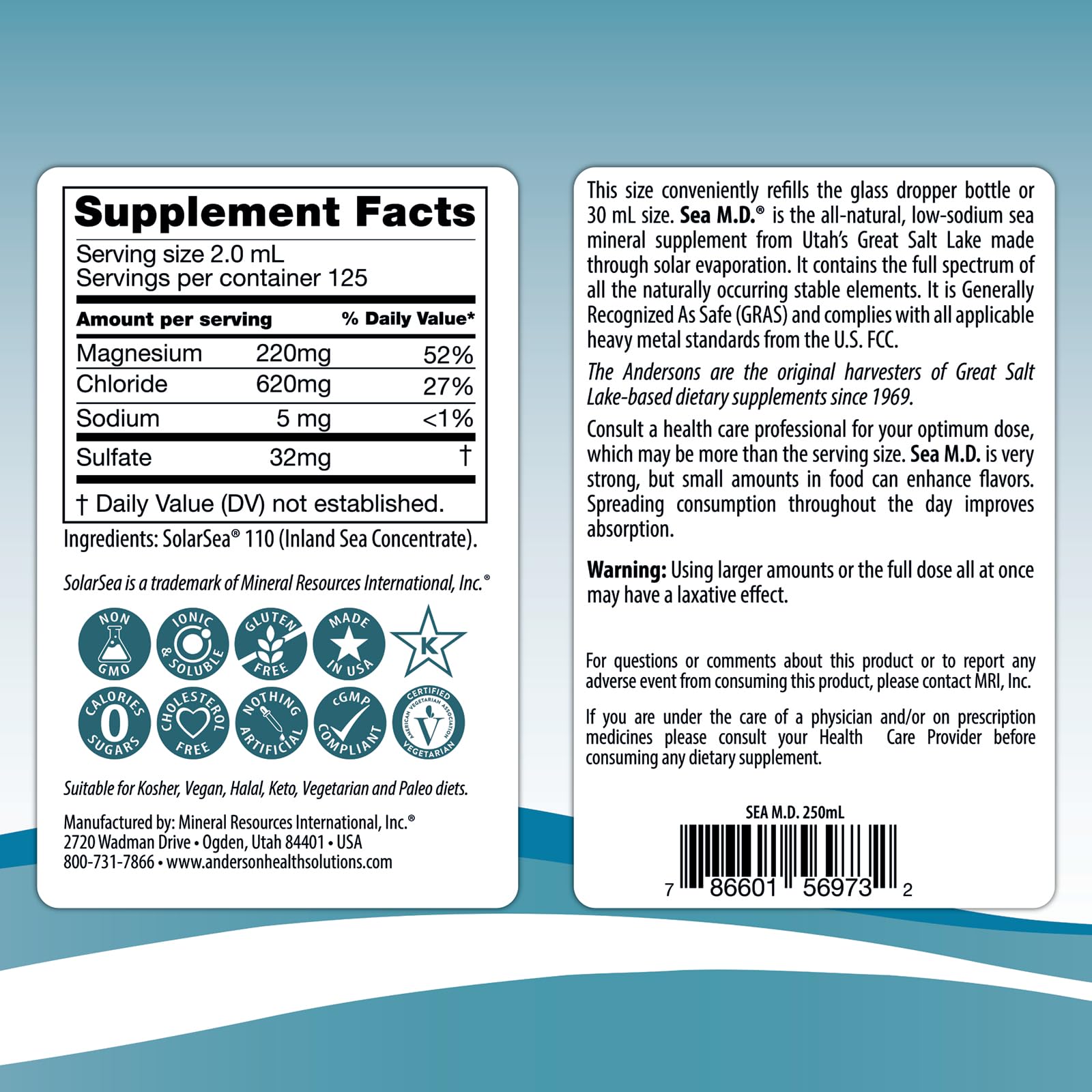 Anderson Sea M.D. bottle pour demonstrating convenient mixing