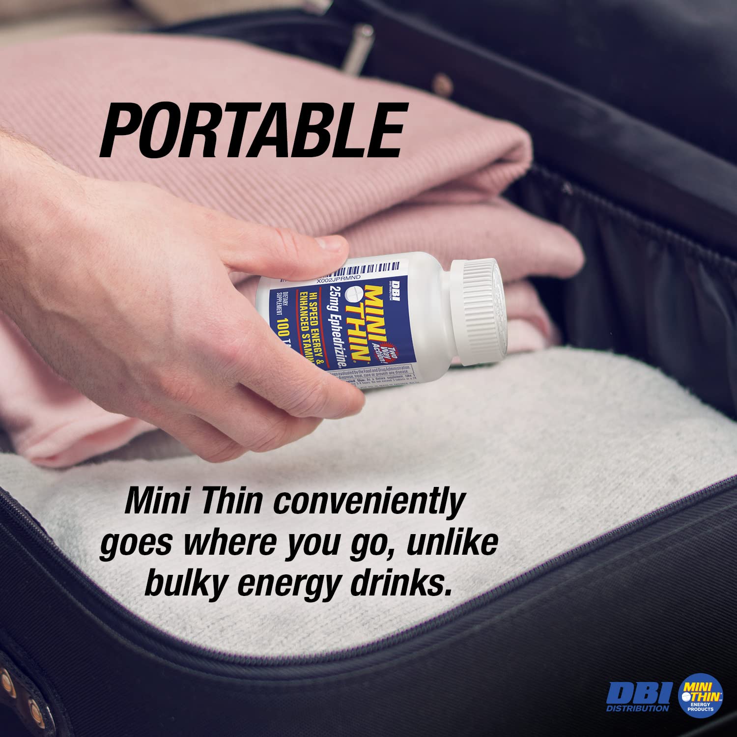 The caffeine and ephedrizine blend inside Mini Thin ingredients.
