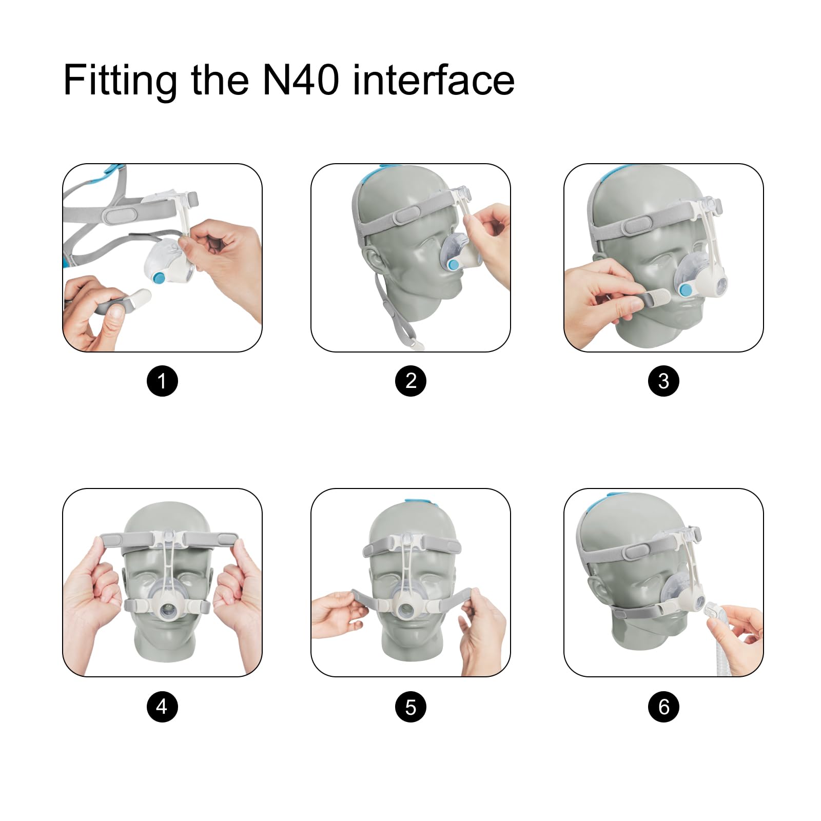 MiNiClean Airfit N40 complete replacement kit for large mask components.