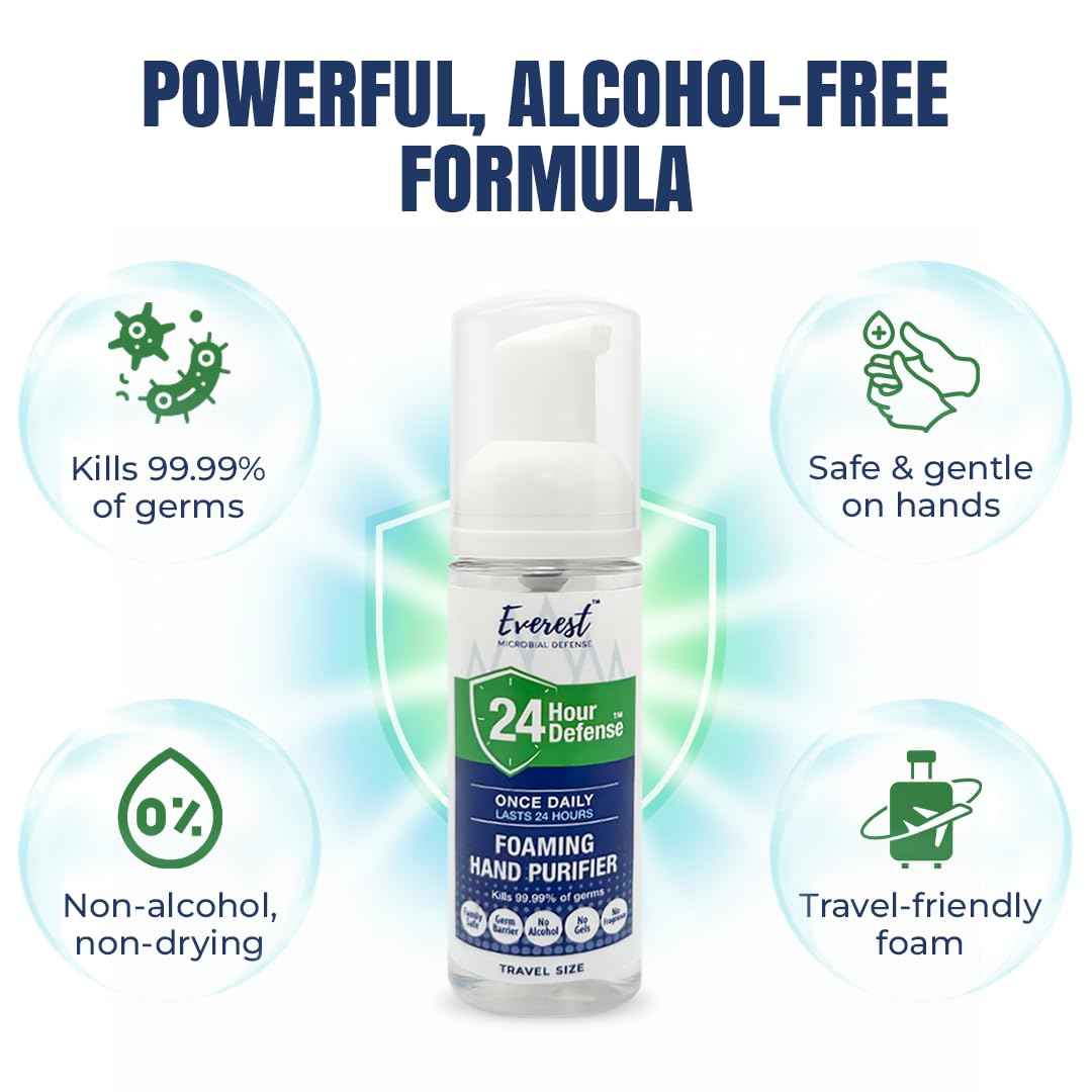 Mint Bucket Everest label highlights fragrance-free, alcohol-free formula.