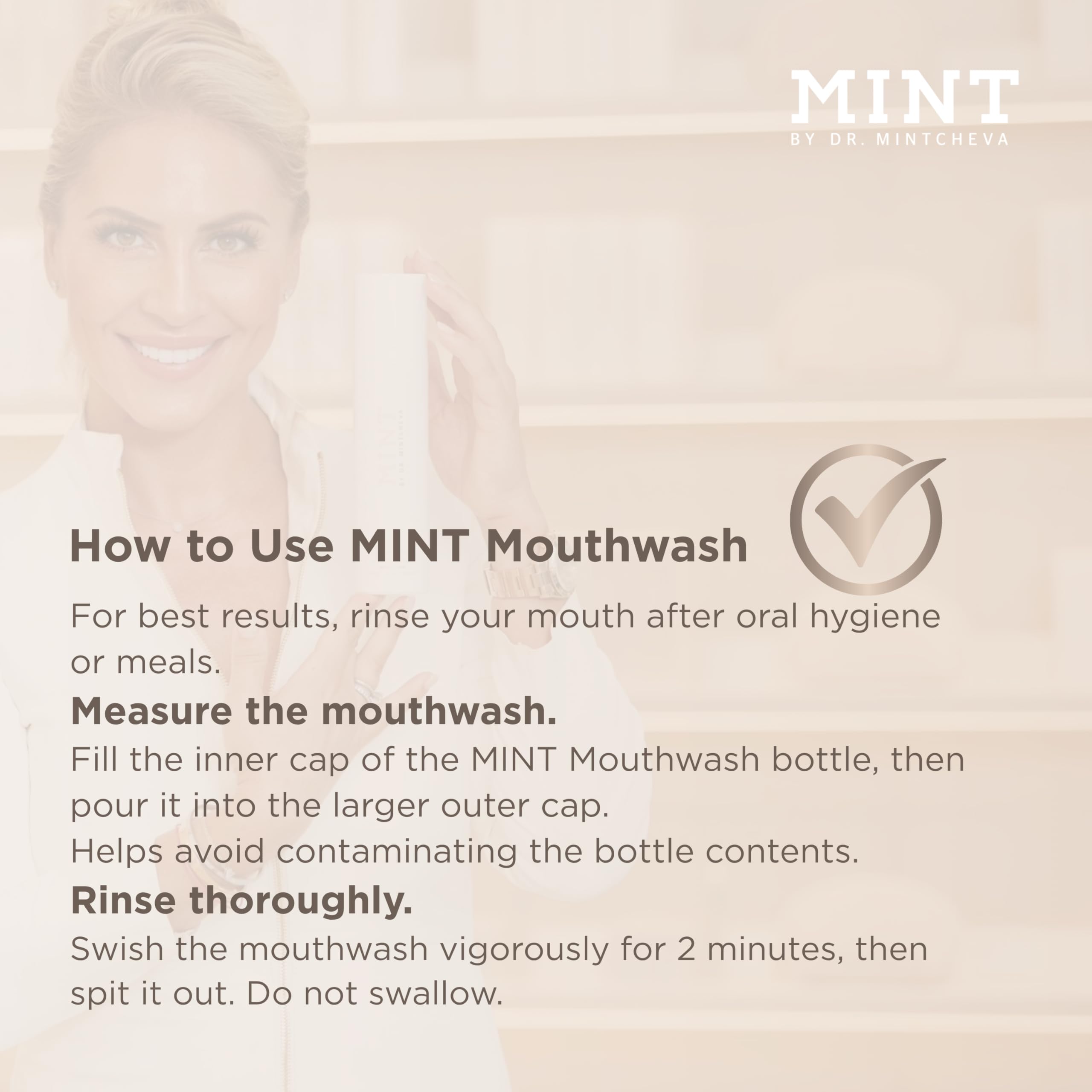 Vegan symbol on Mint by Dr. Mintcheva Hollywood Smile packaging