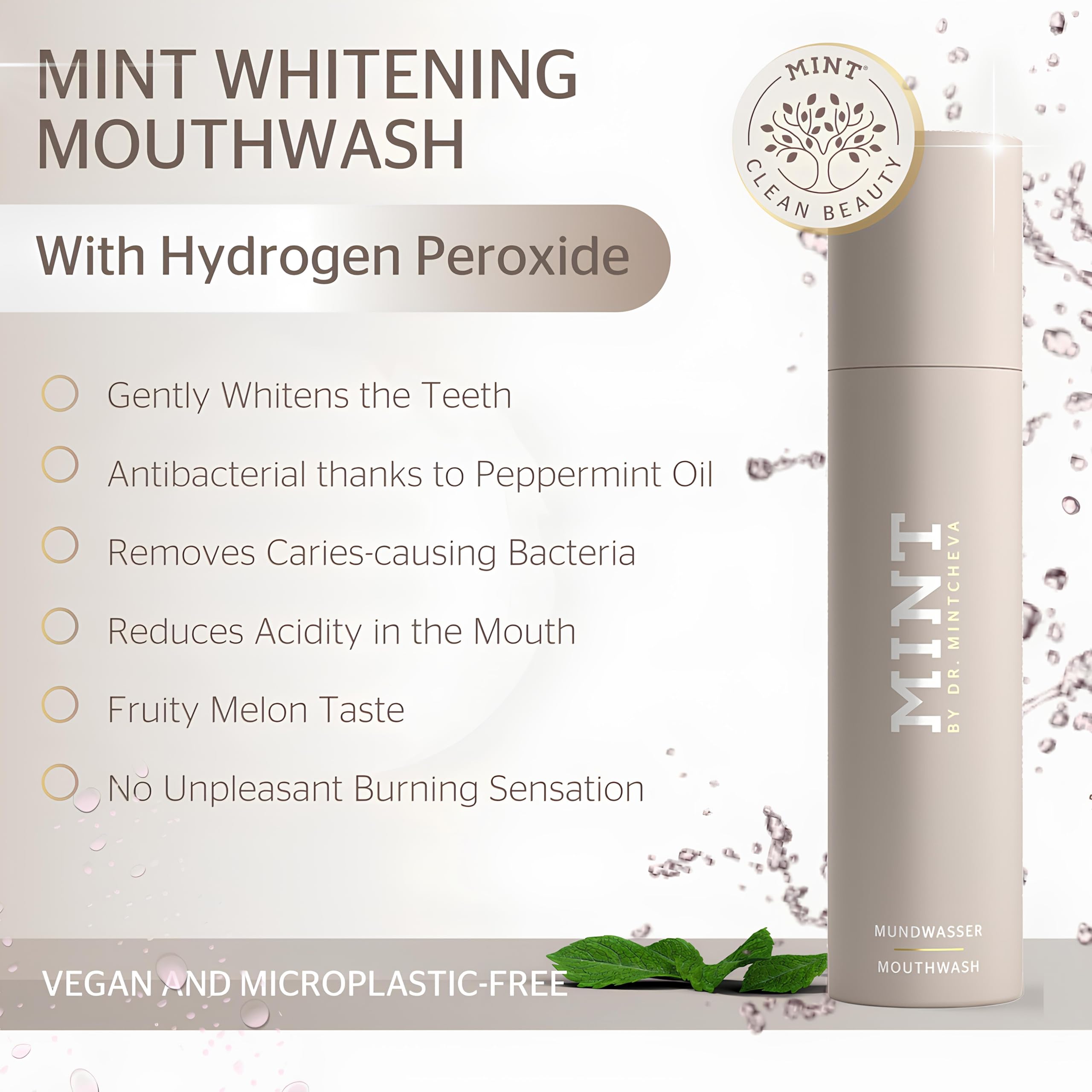 Mint by Dr. Mintcheva peppermint oil melon flavor for a refreshing routine