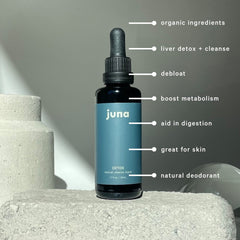 Minty lemon flavor in Juna drops enhances your hydration routine.