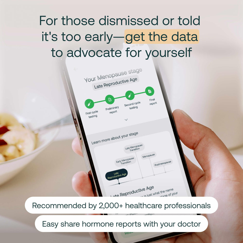 Mira menopause kit neatly organized for at-home samples