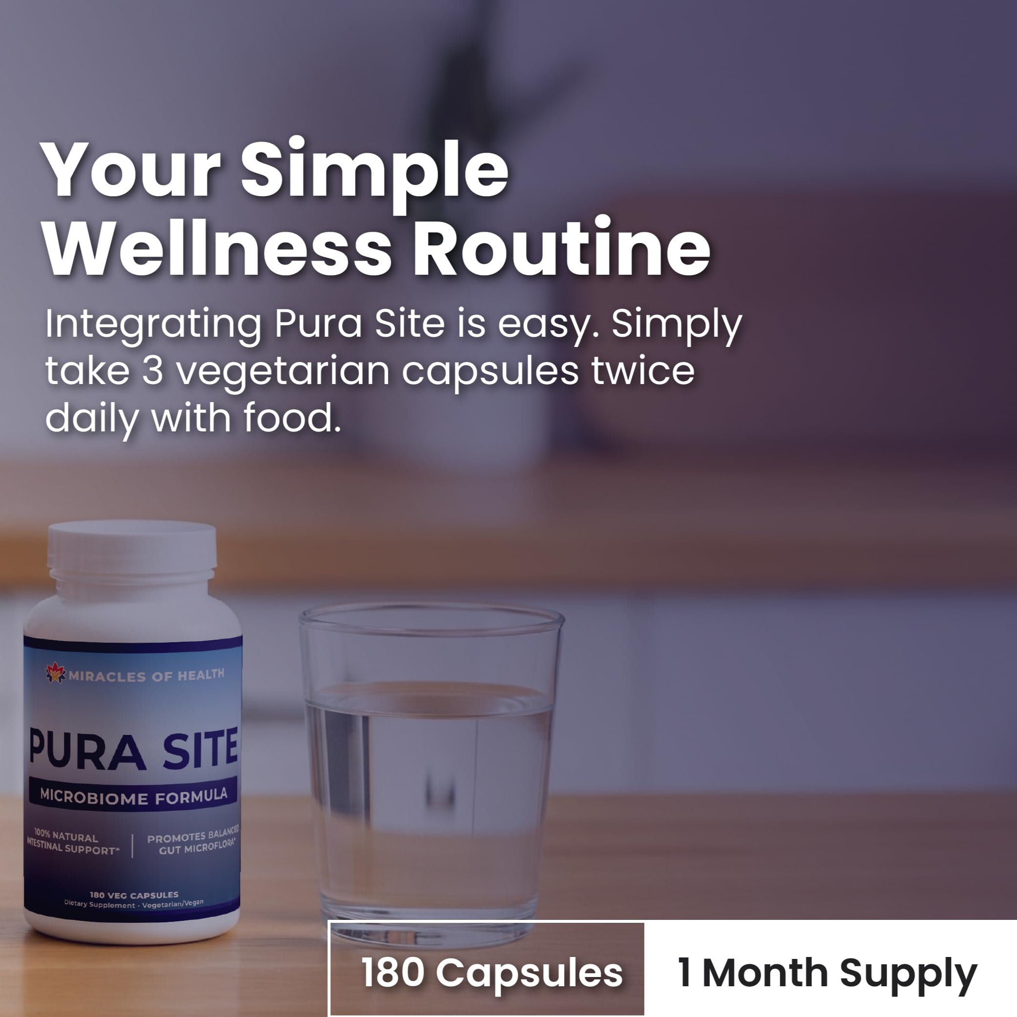 Vegan-friendly capsules on a counter, ideal for daily routine.