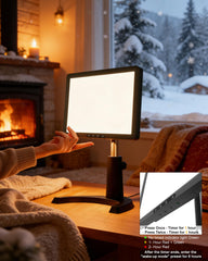 45-degree adjustable stand directing light toward a workspace.