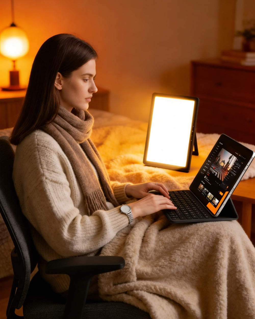 MirthSip portable desk light ideal for office, study, or morning routines.