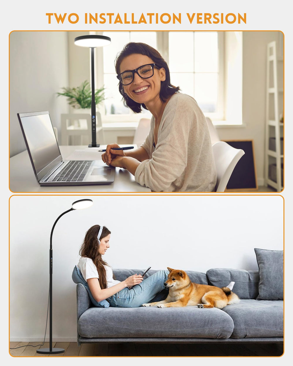MirthSip Sun Lamp touch panel offers quick control at a glance.