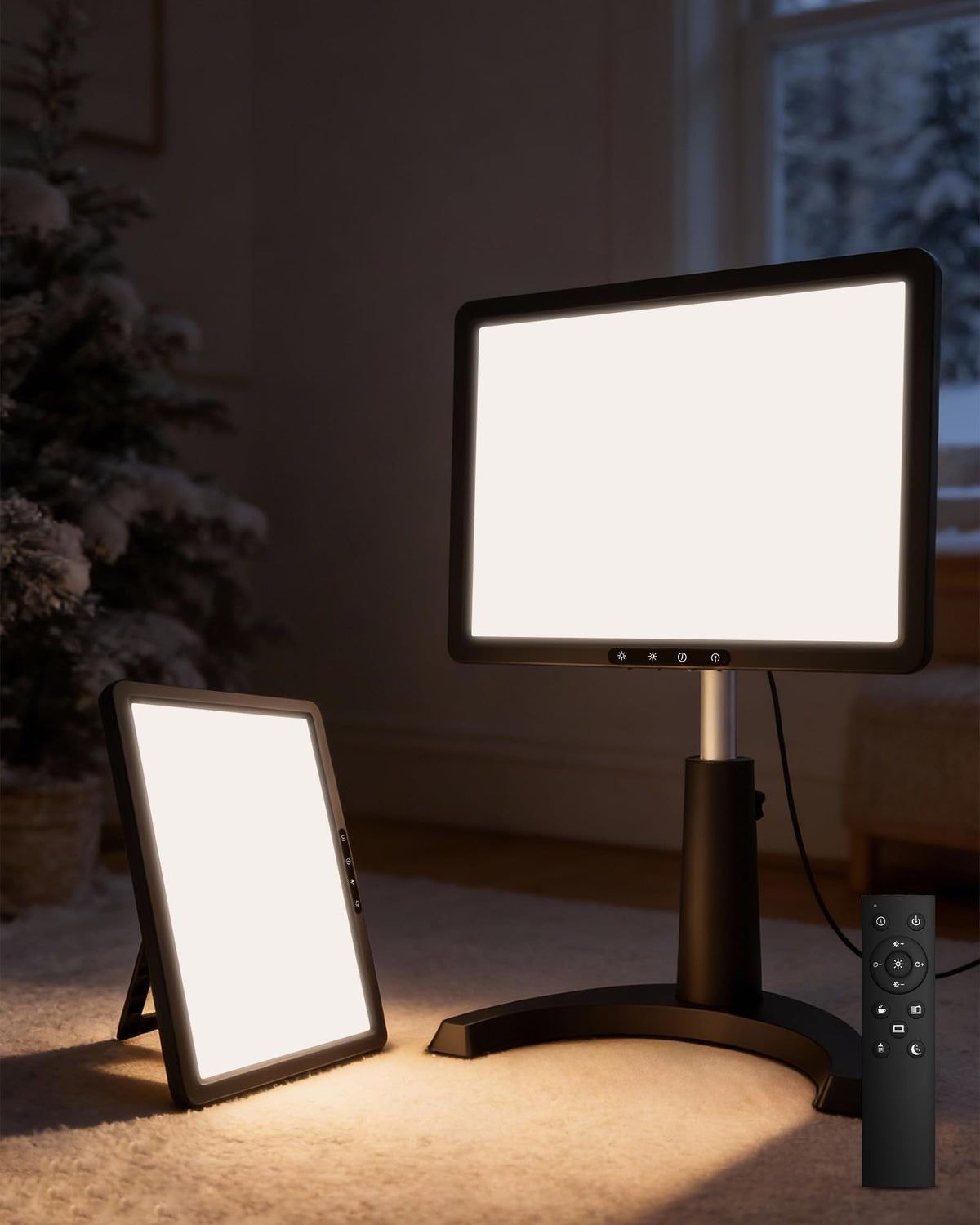 MirthSip sunlight lamp panel front view for glare-free office lighting.