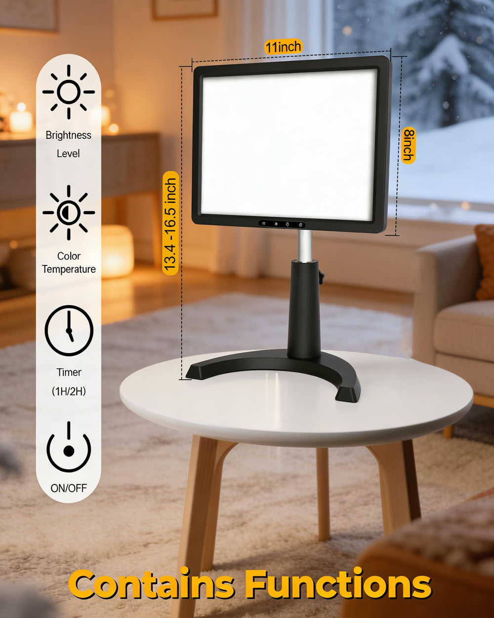 MirthSip UV-free full-spectrum panel delivering natural daylight in a room.