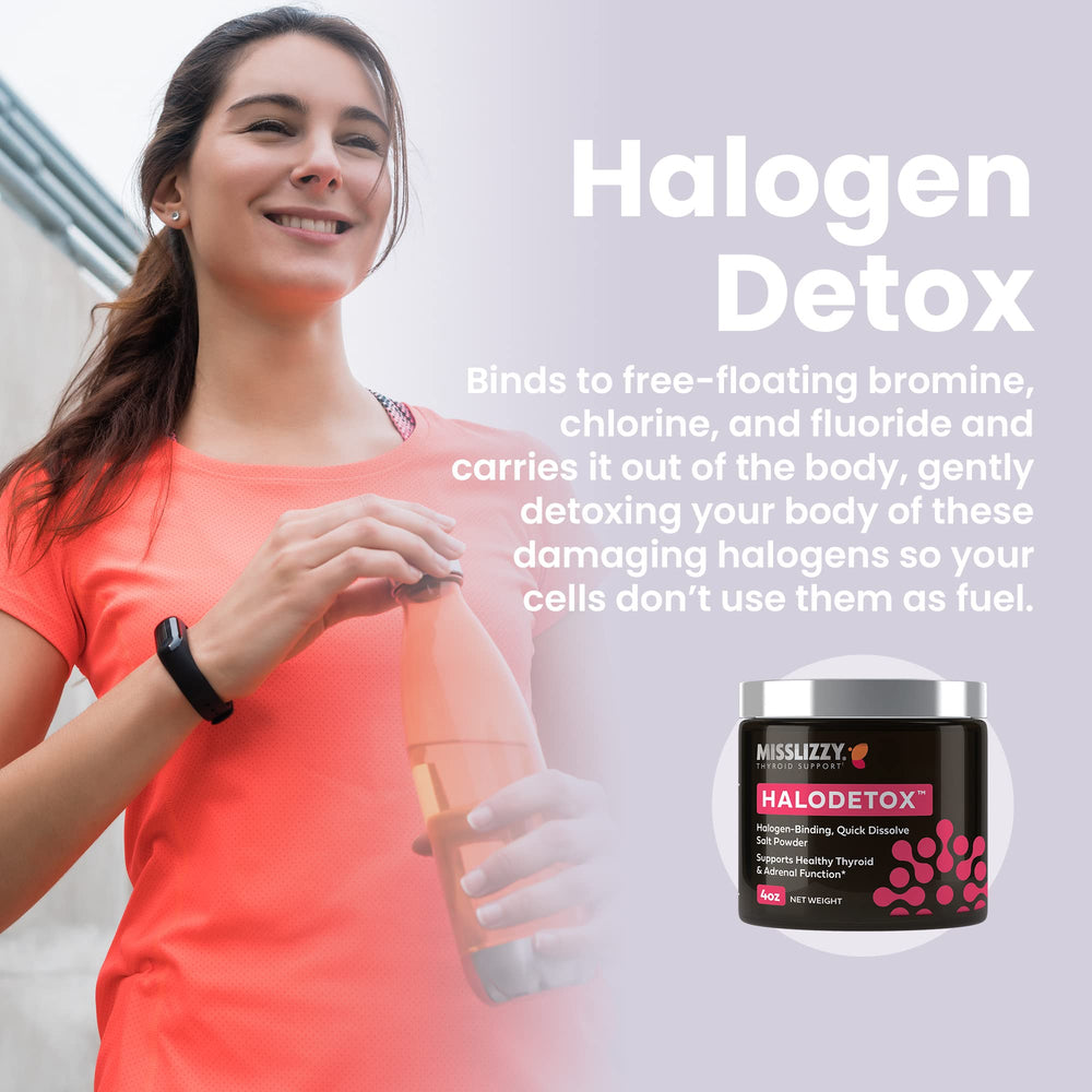 Miss Lizzy HaloDetox bottle front with clean branding and product name.