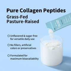 MISS PEP Collagen Peptides stirred into a smoothie for versatile nutrition.