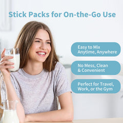 MISS PEP Collagen Peptides image emphasizing nails, skin, and bones support.