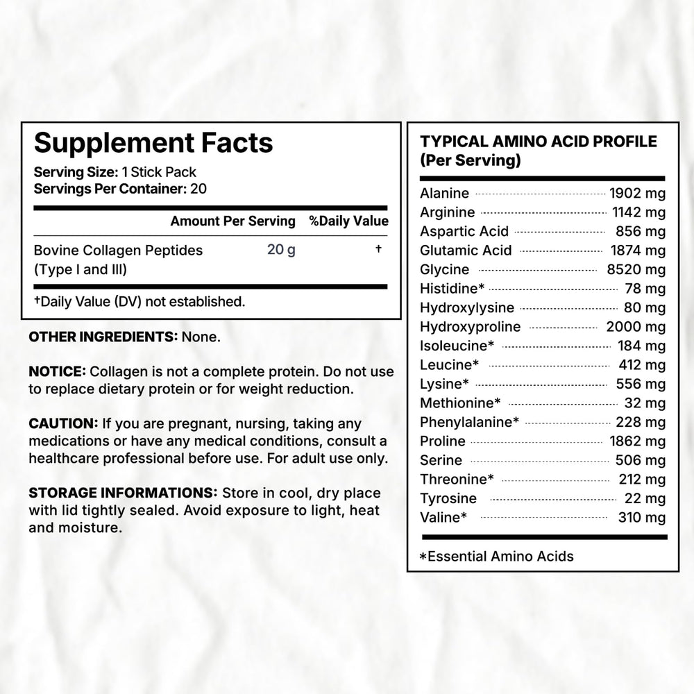 MISS PEP Collagen Peptides on-the-go sachets illustrating portable daily routine.