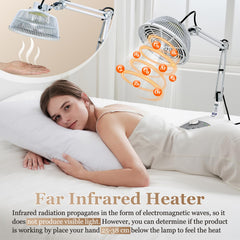 Mistuki infrared heat lamp stand-adjustable enables precise therapy positioning.