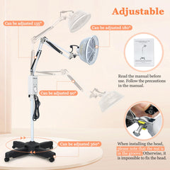 Mistuki infrared lamp 360 wheel base enables easy room-to-room movement