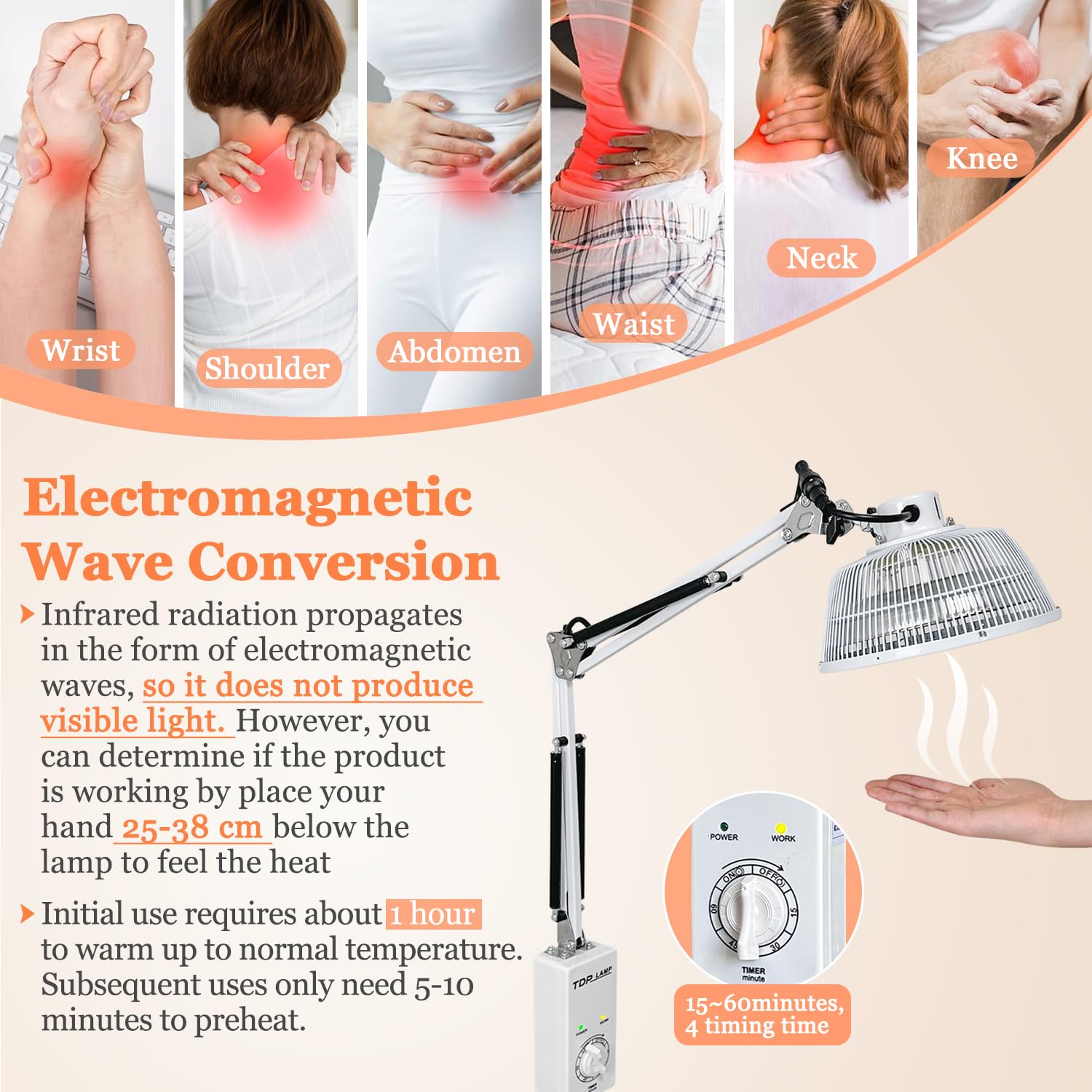 Mistuki infrared lamp in use providing gentle heat for daily routines