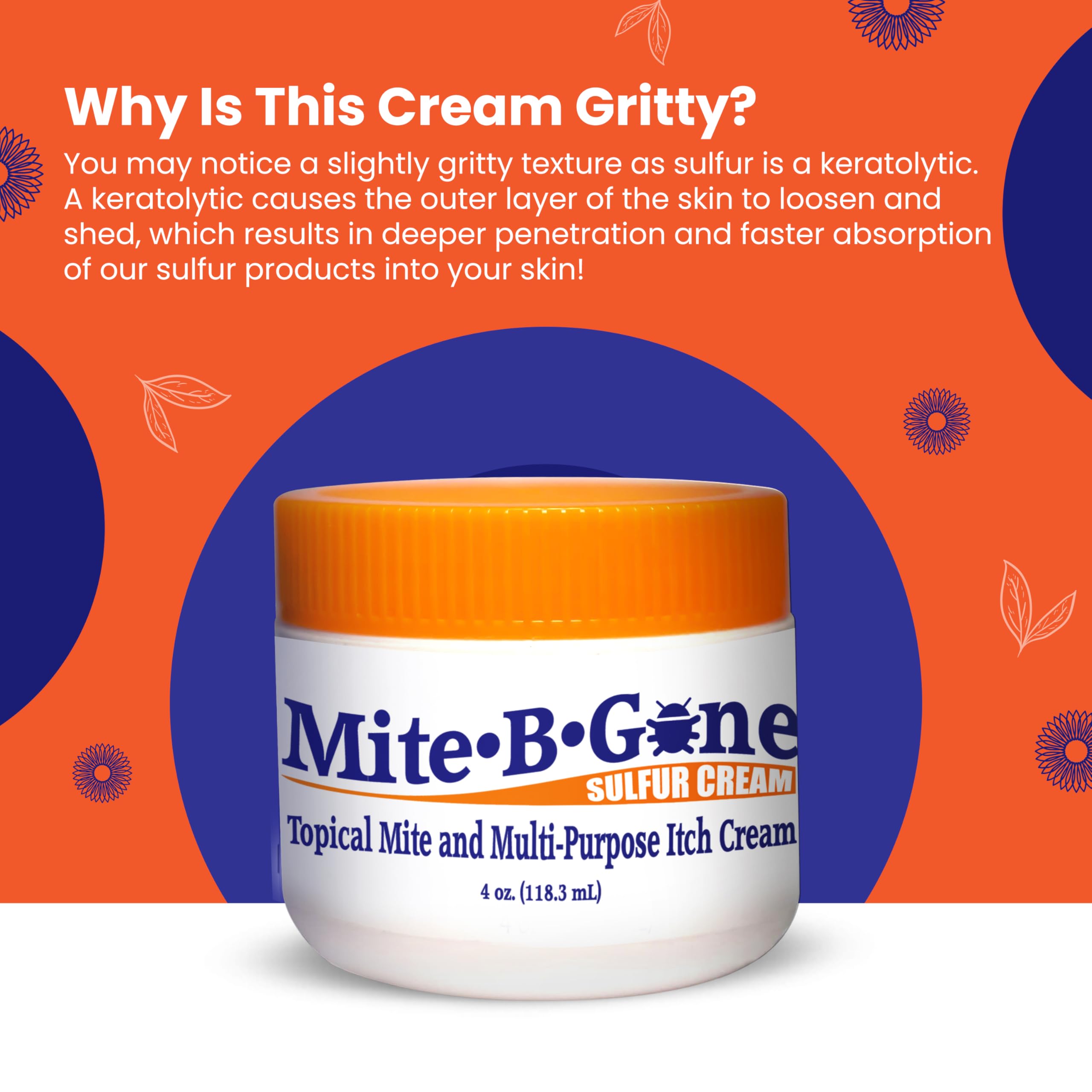 Mite-B-Gone application on skin showing thin protective layer
