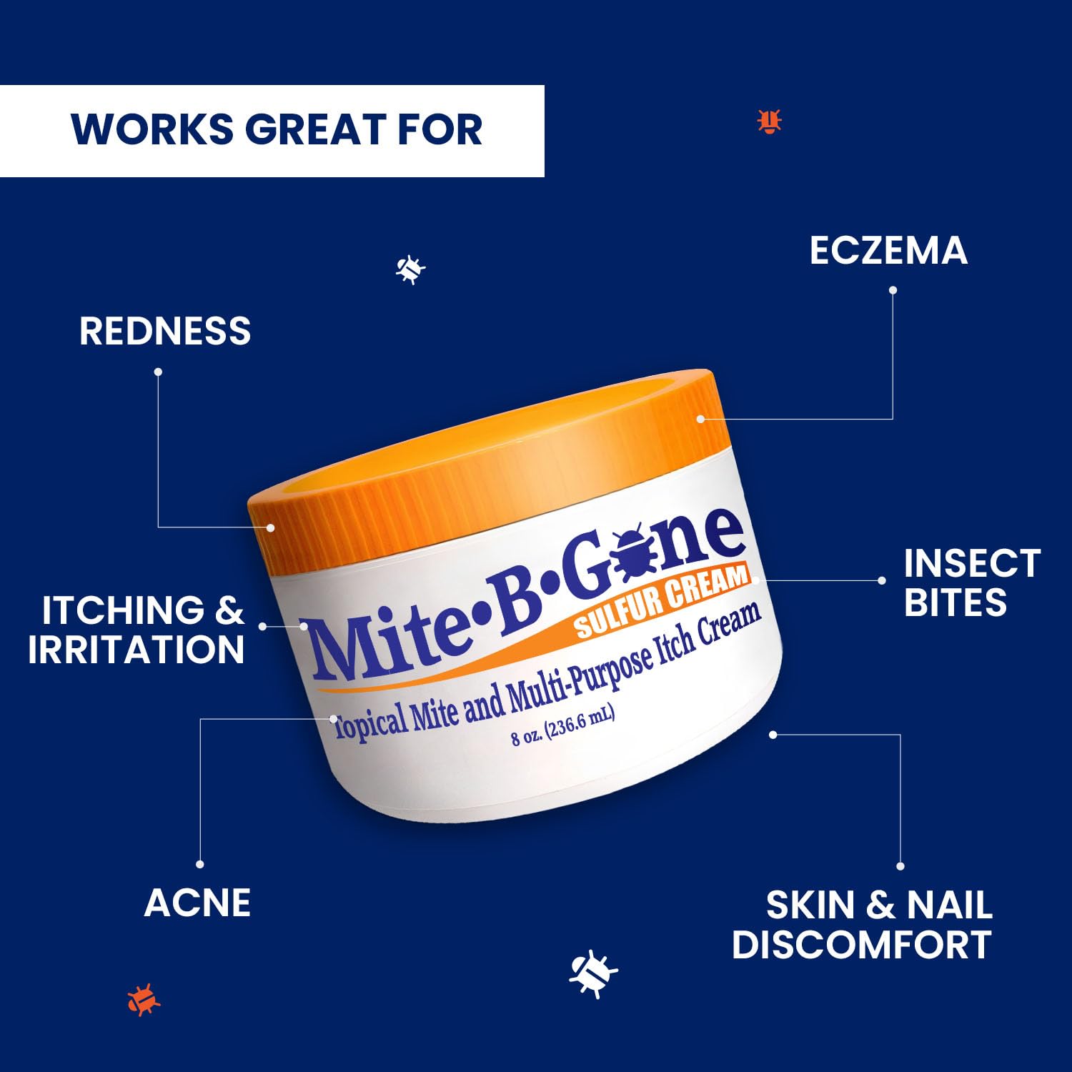 Mite-B-Gone cream texture, smooth and ready to apply