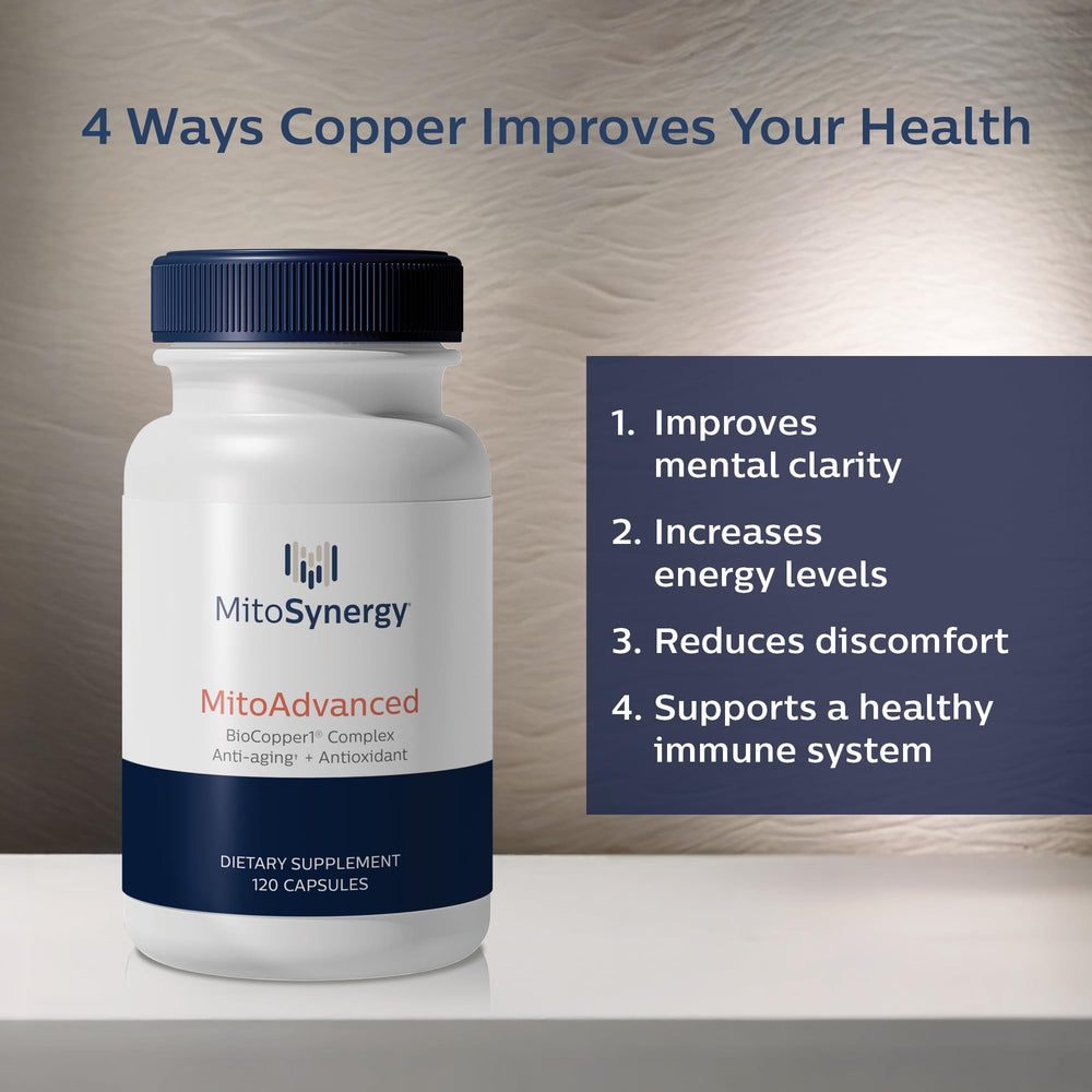 Close-up of BioCopper1 capsules highlighting bioavailable copper for energy support.