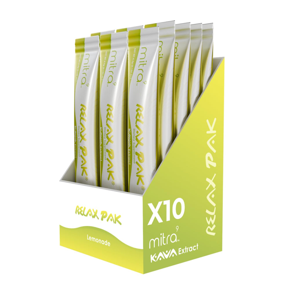 Mitra9 Kava Drink Mix lemonade stick-pack for quick relaxation on the go