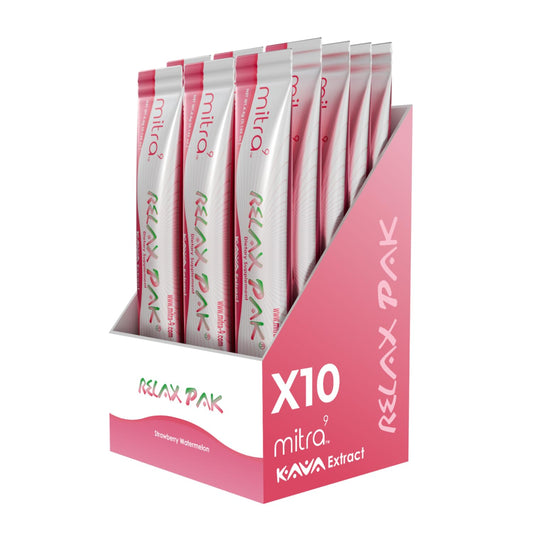 Mitra9 Kava stick pack strawberry watermelon for quick relaxation on the go