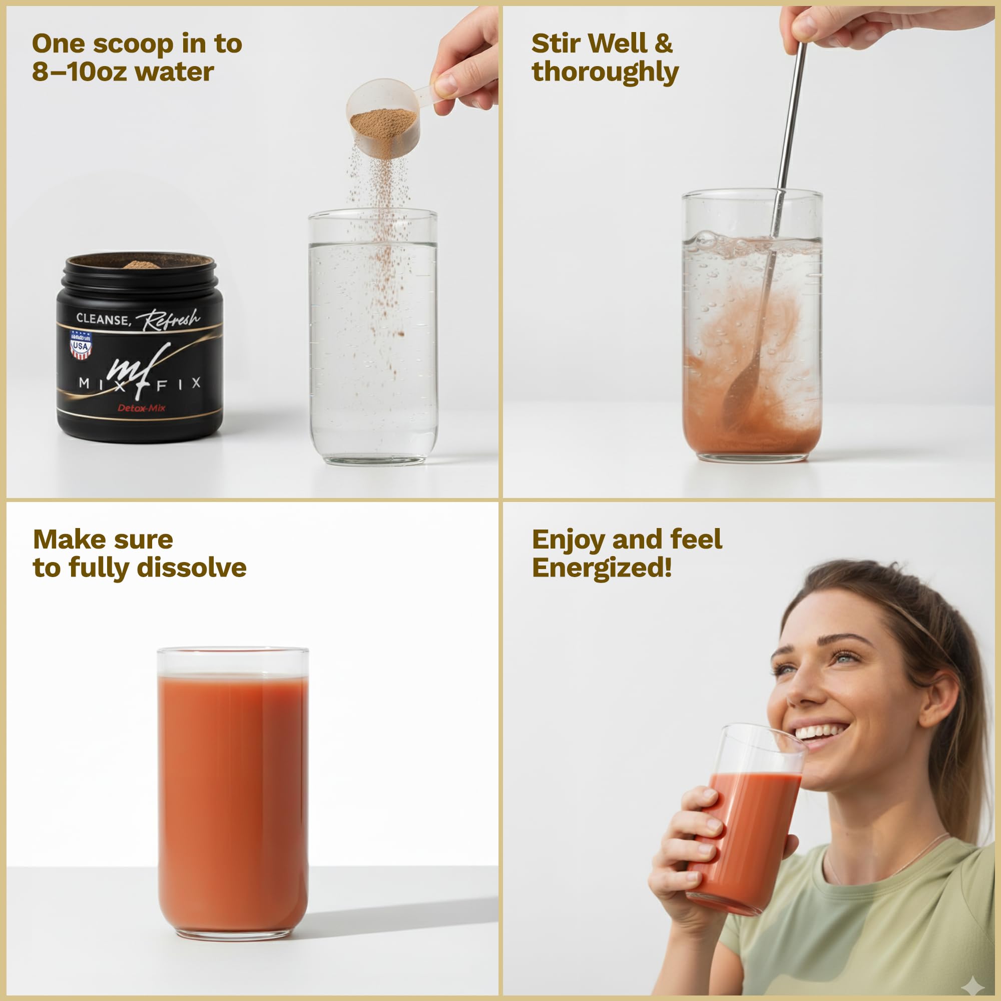 Mix-Fix detox quercetin bromelain visual highlighting antioxidant support.