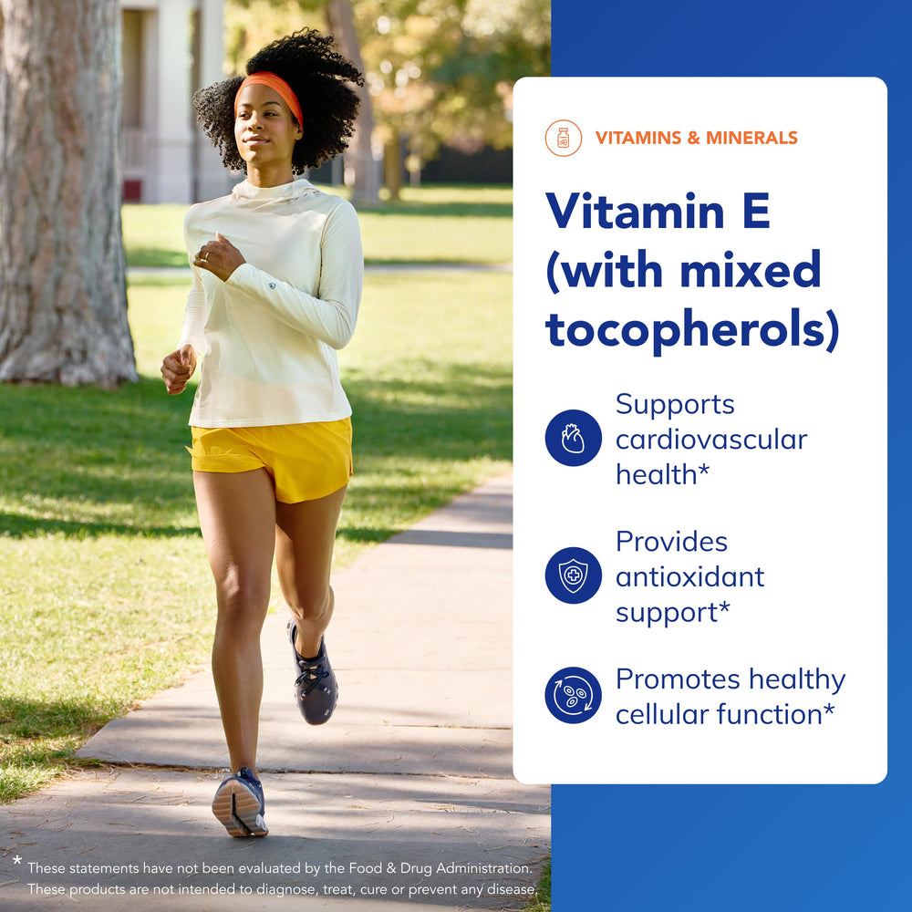 Label highlights mixed tocopherols: d-alpha, beta, delta, gamma.