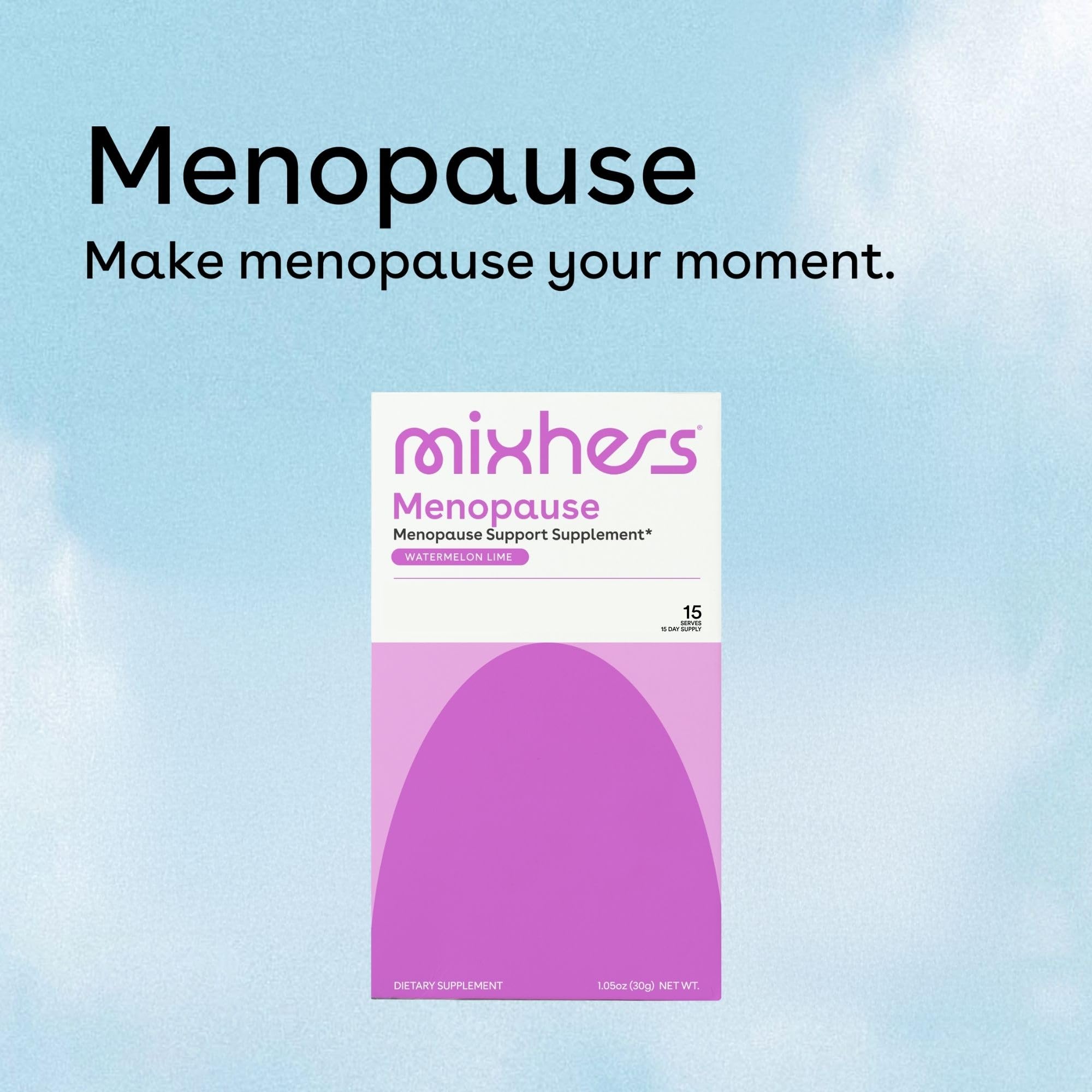 Mixhers Menopause daily-dose-spoon showing convenient, zero-sugar intake