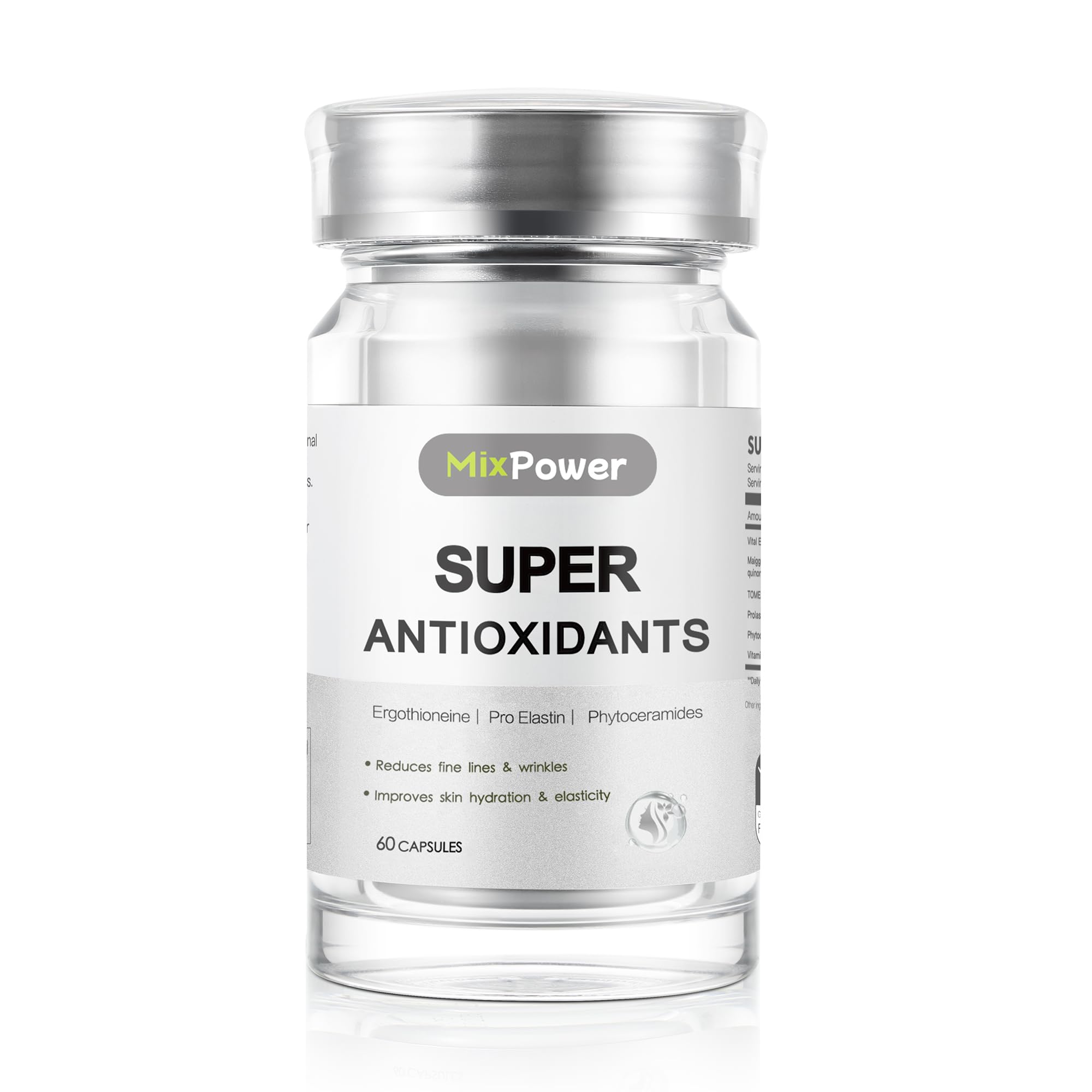MixPower L-Ergothioneine bottle front for daily skin support