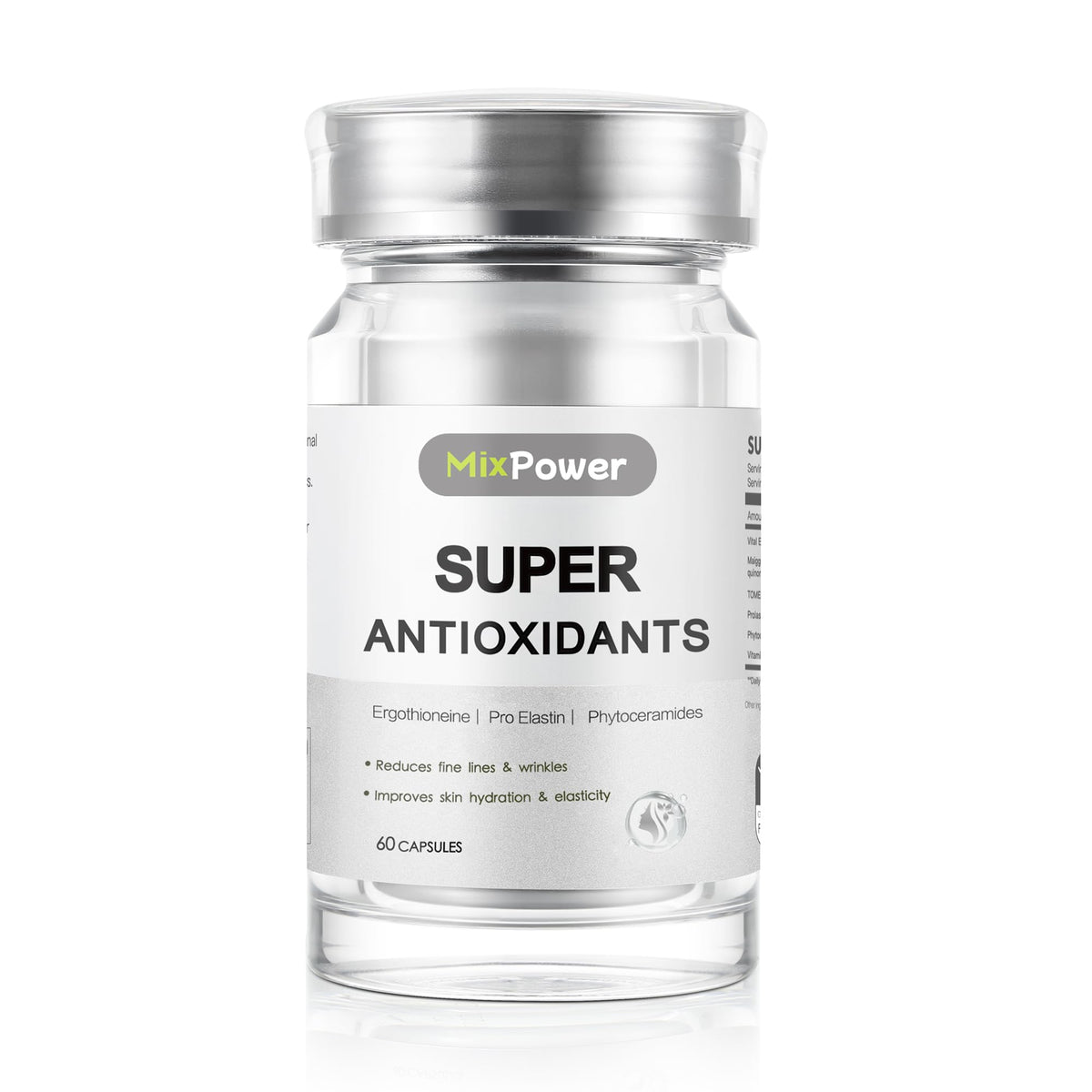 MixPower L-Ergothioneine bottle front for daily skin support